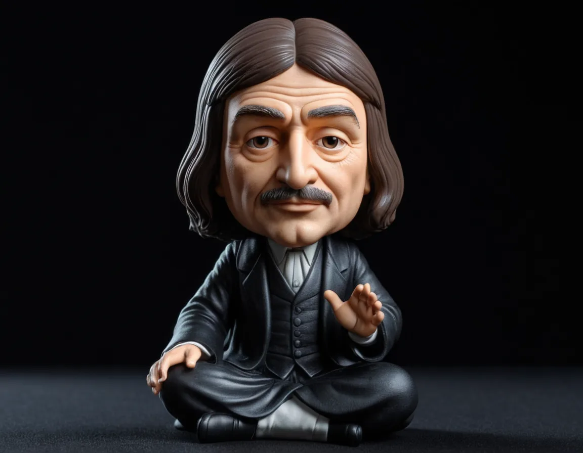 Figura estilo funko de un filósofo