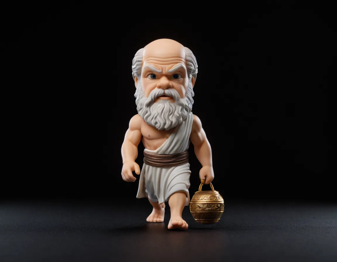 Figura estilo funko de un filósofo